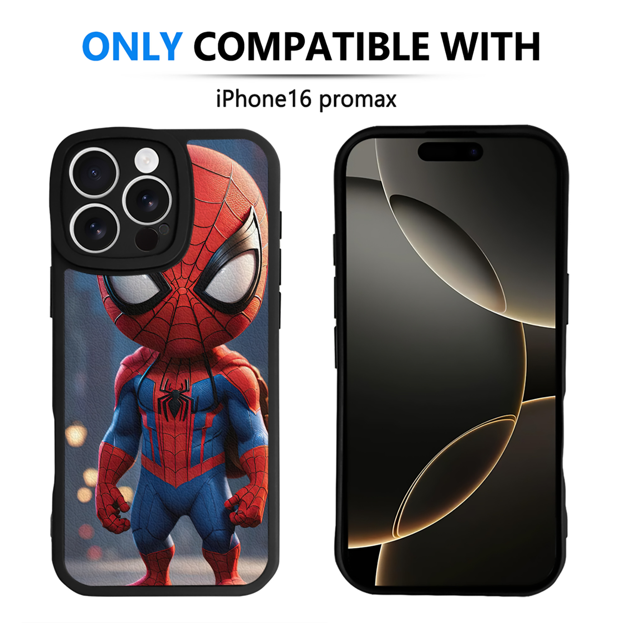 Spider Man スパイダーマン 【iPhone 16シリーズ対応】シリコンスマホケース（レザー調） 材質：シリコン